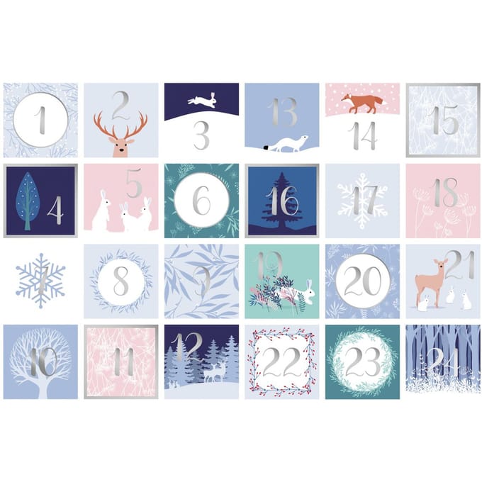 Sticker adventsnummers "Wintermagie"