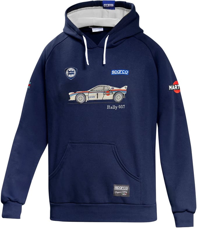 Sparco Hoodie Martini Racing Lancia 037 - Marineblauw - Maat S
