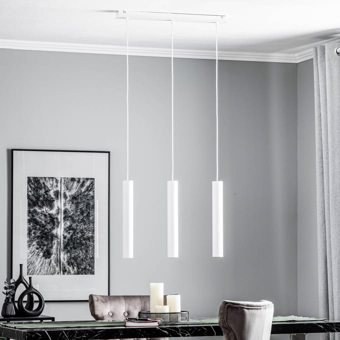 Nowodvorski Lighting Hanglamp Eye, 3-lamps, balkvormig, wit