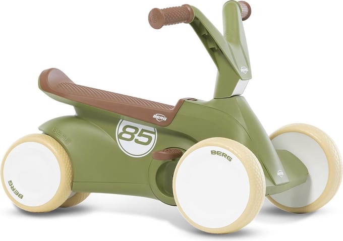 BERG GO² Retro Loopauto - 10 tot 30 Maanden - Uitklapbare pedalen - Groen