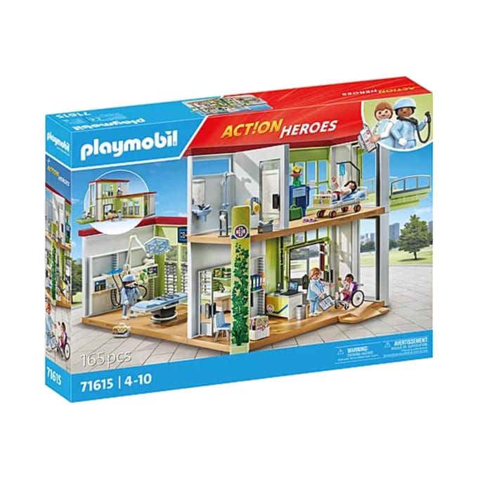 Ziekenhuis simulatiespel met groendak Playmobil