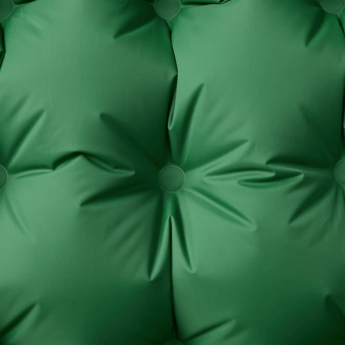 vidaXL - Kampeermatras - met - kussen - zelfopblazend - 1-persoons - groen