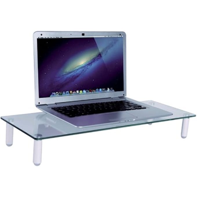 Neomounts NSMONITOR10 Monitorstandaard Hoogte: 8 cm (max) Transparant