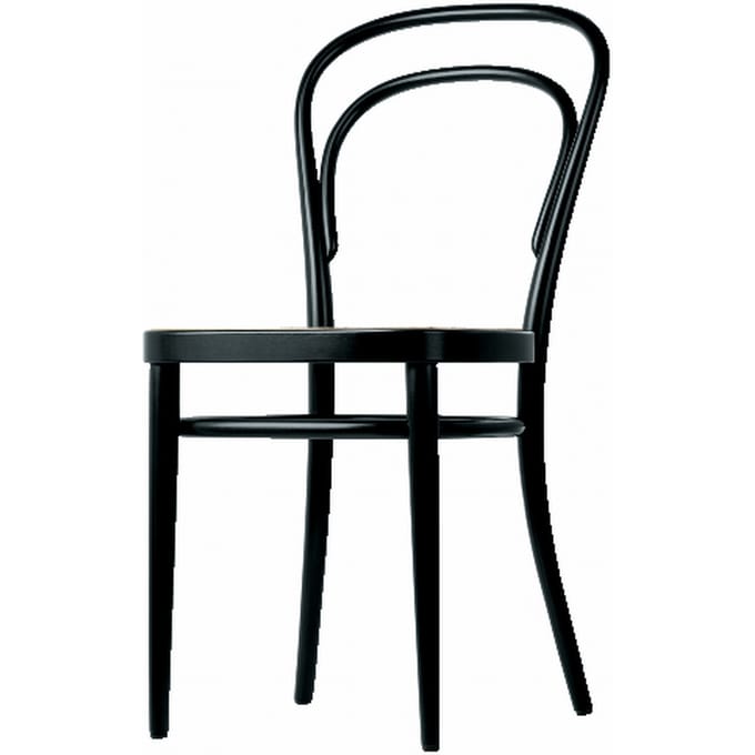 Thonet - 213 Stoel - multiplex komzitting - zwart gebeitst