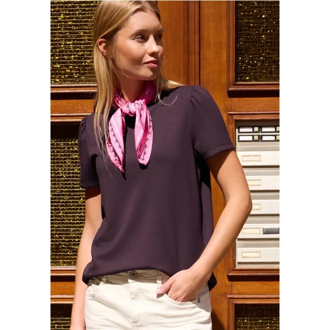 Effen Shirt met plooien