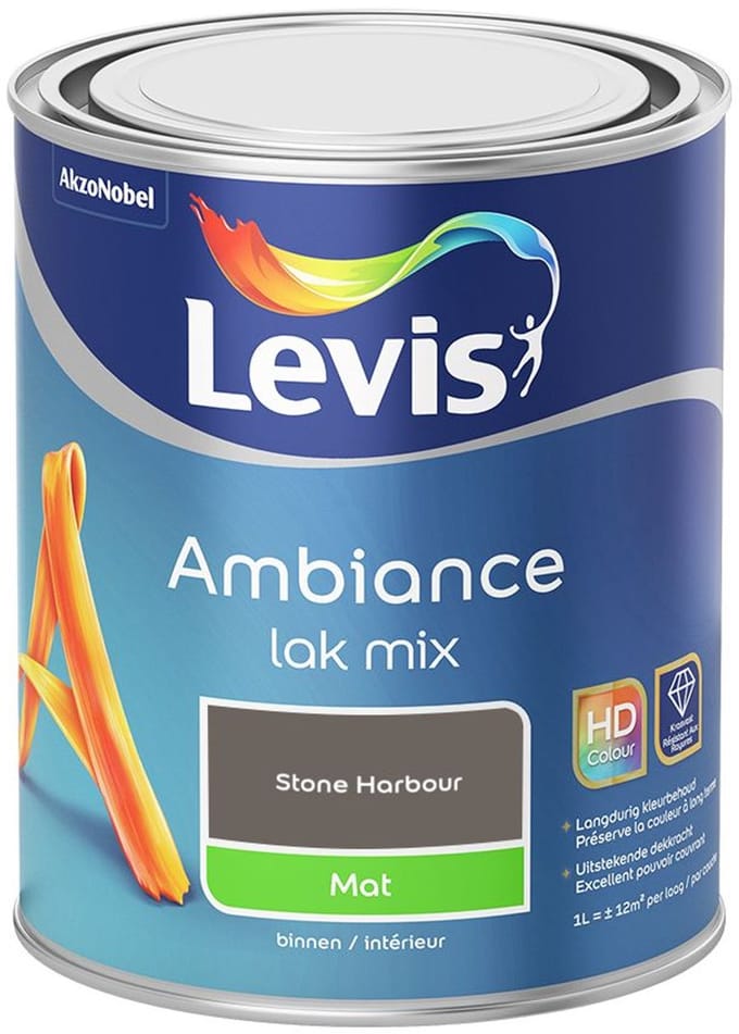 Levis - Ambiance Lak Mat Mix - Stone Harbour - Mengverf - 1 L