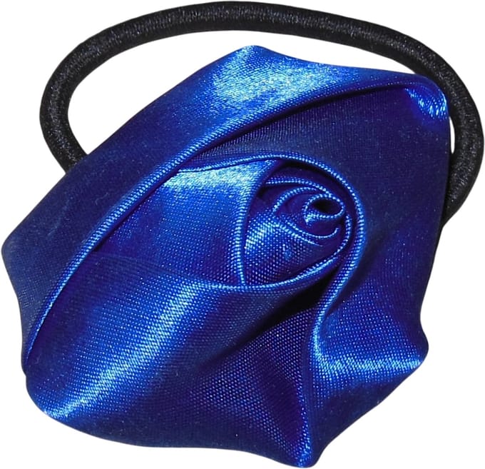 Roosje klein met elastiek blauw