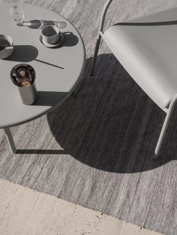 Kiva Buitenkleed Zinc Melange | Donkergrijs | Polyester