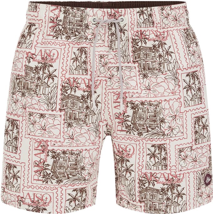 WE Fashion Heren regular fit zwemshort met print
