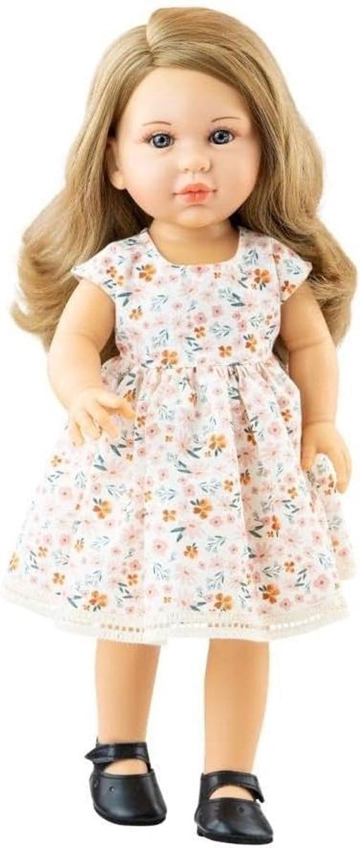 Speelgoedpop Audrey - Realistische pop - Kinderen spel - Zacht lichaam - 42 cm - Multicolor