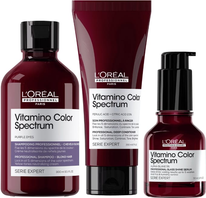 L'Oreal SE Vitamino Color Spectrum Purple Care Set - 300+200+50ml