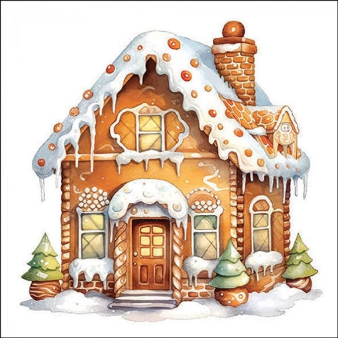 Ambiente - Lunch servetten - Gingerbread house