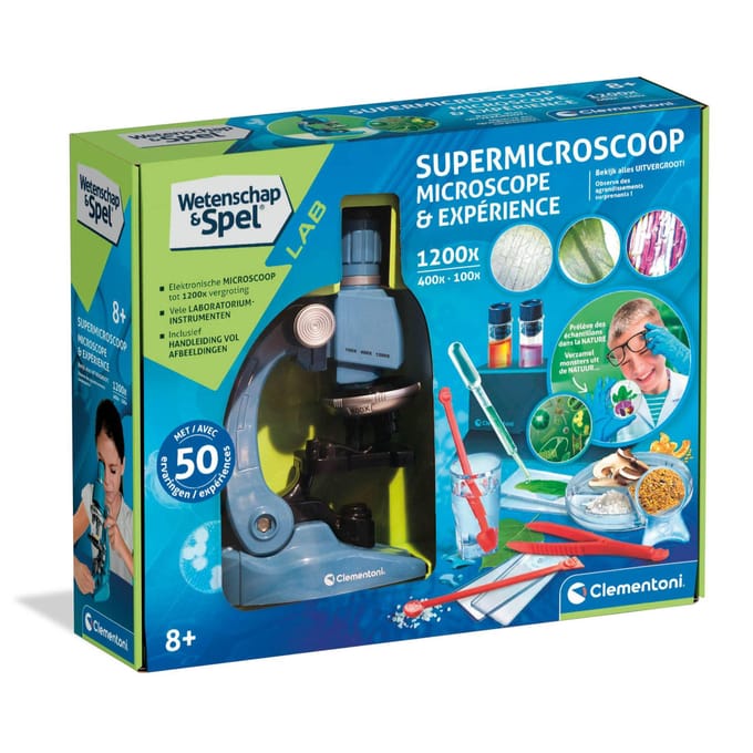 Clementoni - Supermicroscoop - Educatief Speelgoed voor Kinderen - STEM Speelgoed - Vanaf 8 jaar