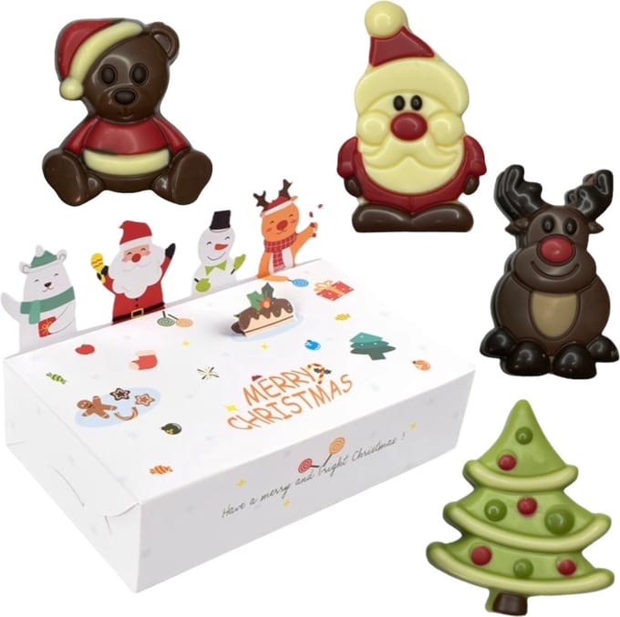 Candy Freaks kerst chocolaatjes - luxe chocolade relatiegeschenken - 12 stuks