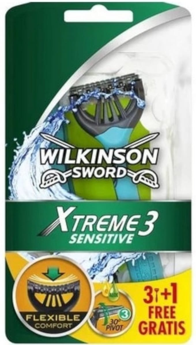 Wilkinson Sword - Xtreme3 Sensitive ( 4 ks ) - Jednorázový holicí strojek pro mue (M)