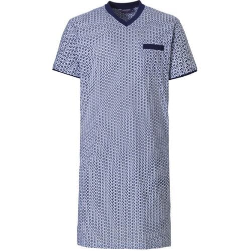 Pastunette Heren nachthemd grafisch patroon Blauw man S