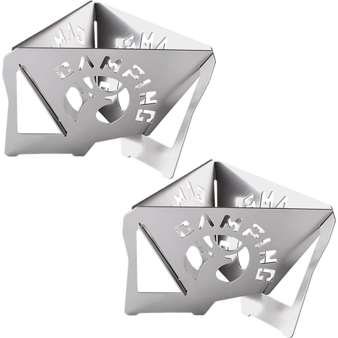 2 STUKS Opvouwbare koffiedruppelaar Draagbare roestvrijstalen reiskoffiedruppelhouder Opvouwbare koffie 2 PCS gray