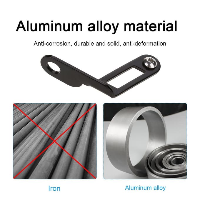 Support de plaque d'immatriculation de vélo de course en alliage d'aluminium durable ZTTO(Noir) noir