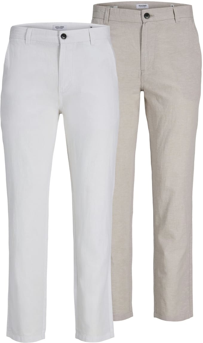 JACK&JONES - JPSTACE JJSUMMER LINEN BLEND PANT 2-PACK - Heren - Broeken