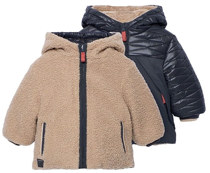 Boboli Reversible Parka Beige,Grijs 12 Months Kinderen