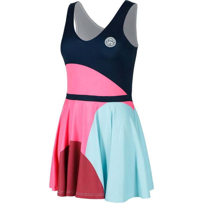 BIDI BADU Bubble Jurk Dames-Donkerblauw,Pink