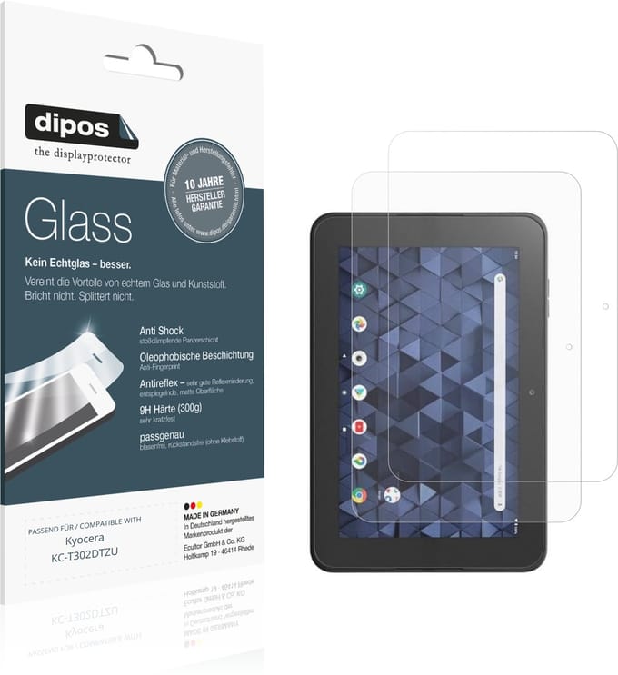 dipos – 2x Matte Pantserfolie geschikt voor Kyocera KC-T302DTZU | 9H Screenprotector