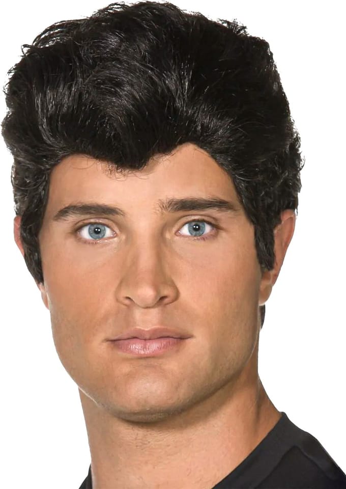 Grease™-pruik voor mannen - Verkleedpruik - One size