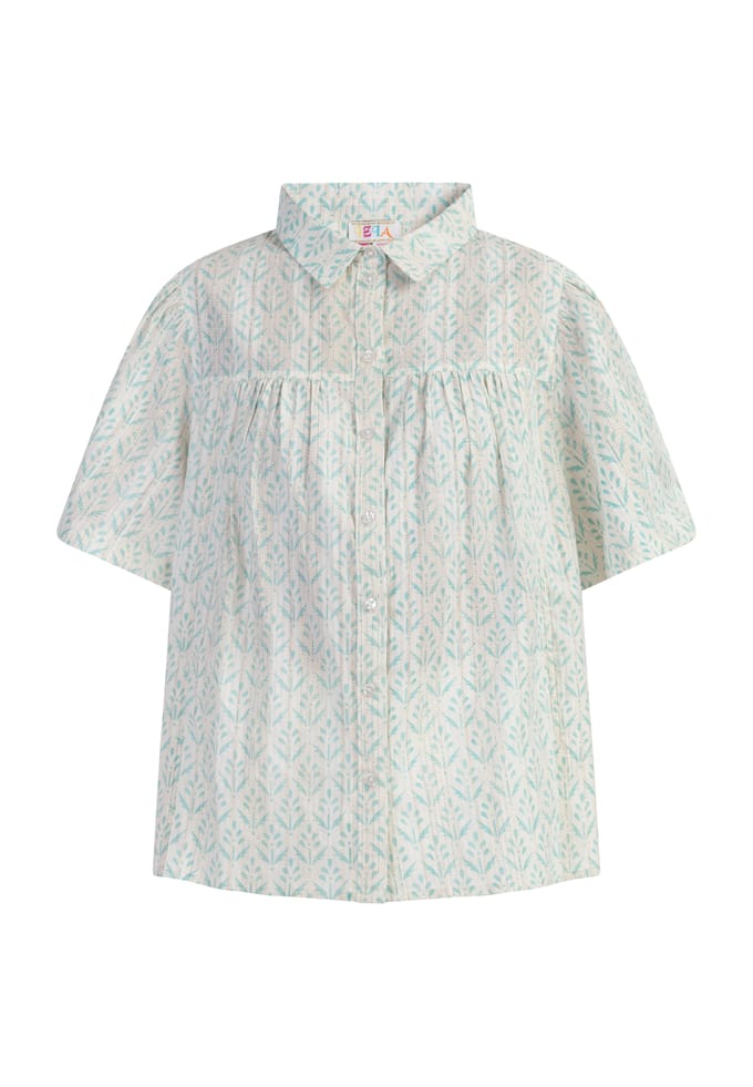 IZIA blouse met korte mouwen Dames turkoois