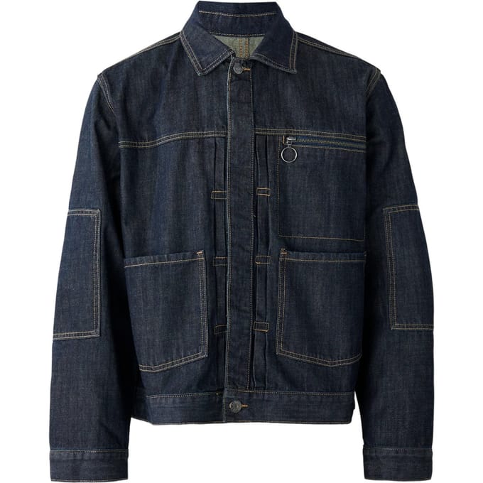 The Ragged Priest Heren Control Relaxed Fit Denim Jas (Blauw)
