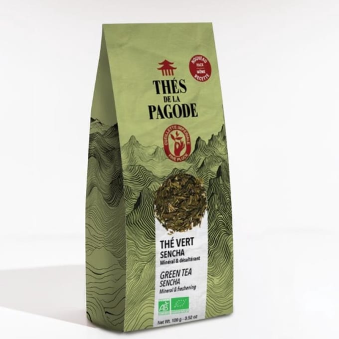 Thés de la Pagode  - Groene thee Sencha - Losse Thee - Biologische thee  (50 gram)
