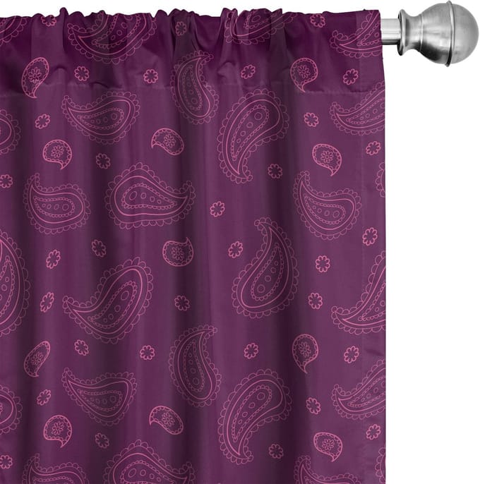 ABAKUHAUS – 2x Paneelgordijnen 75x225 cm – Mikrofaser – Plum & Rosa