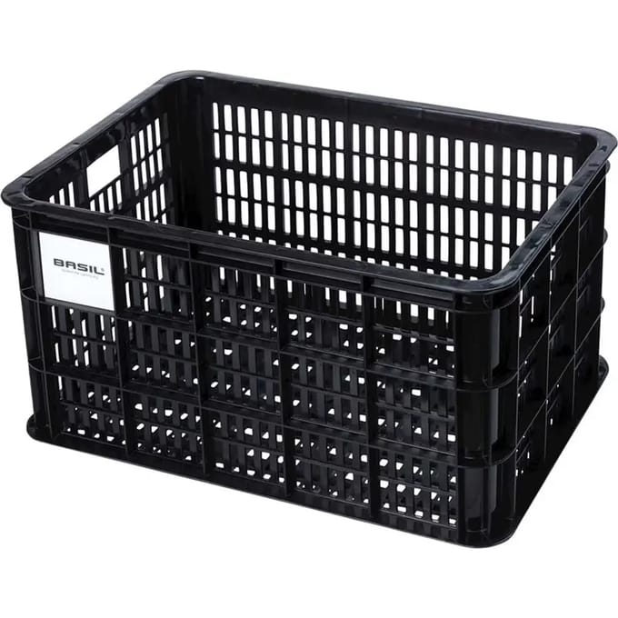 Basil Fietskrat L - Groot - 40 Liter - Zwart