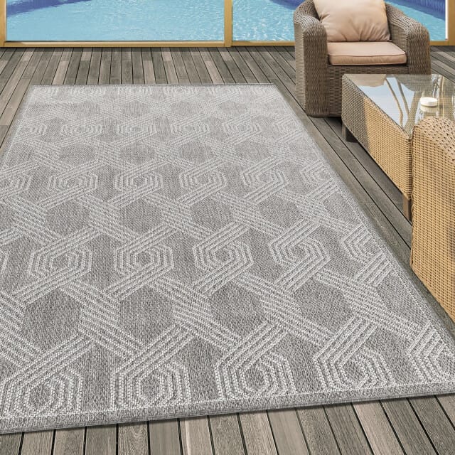 Aruba - Buitenkleed - Weerbestendig Vloerkleed - In & Outdoor - Grijs
