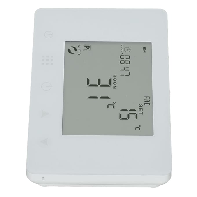 Draadloze RF Temperatuurregelaar Programmeerbaar LCD Achtergrondverlichting Smart Elektrische Verwarming white