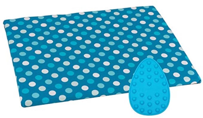 Strijkset met antislip strijkonderlegger en mini strijkijzerplank