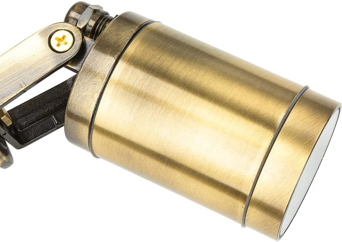 Licht-Erlebnisse - Tembi - Staande lamp - IP64 - GU10 - van - echt messing glas - in - Messing antik