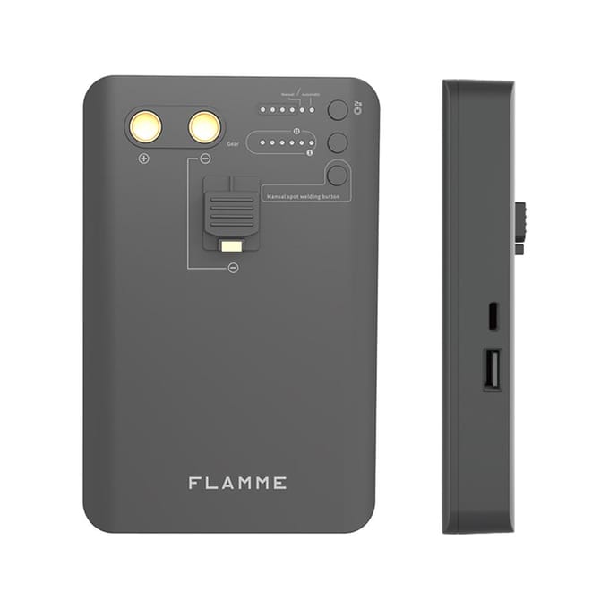 Holy Flame Puntlasapparaat, 2500mAh Draagbaar Handheld Puntlasmachine met Automatisch en Handmatig zwart