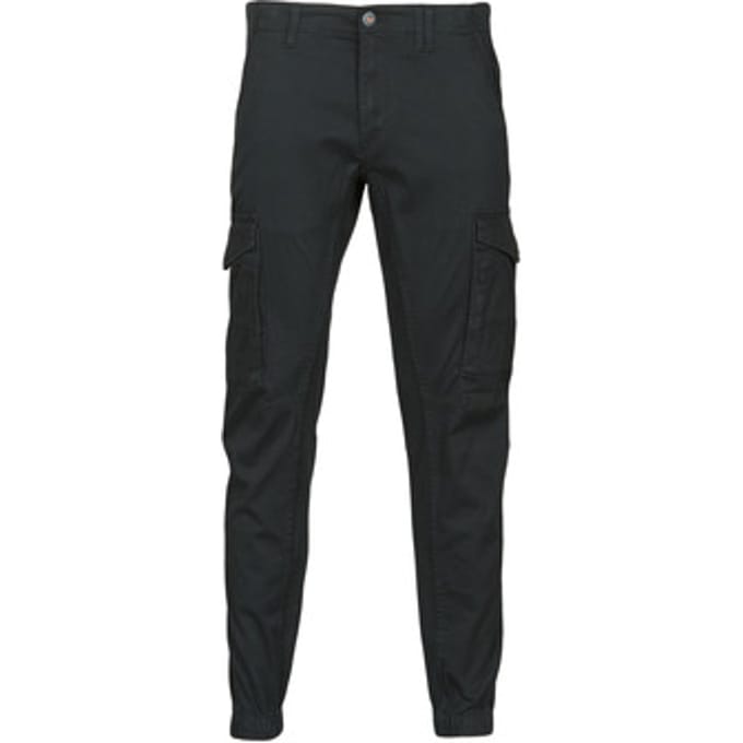 JACK & JONES Herenkleding: STUDIO JPSTPAUL FLAKE CARGO NOOS Regular Fit Broek in het Zwart - Maat 29