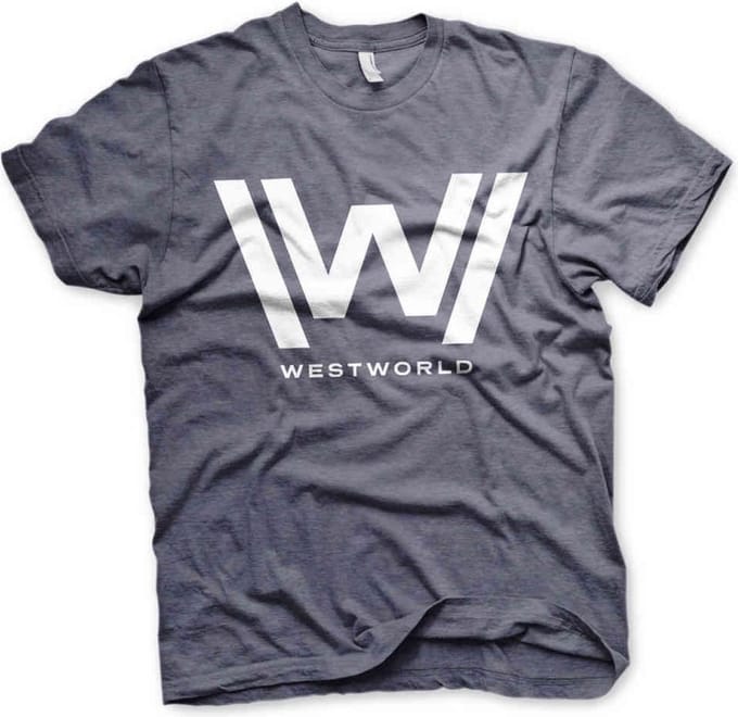 Westworld Heren Tshirt -S- Logo Blauw