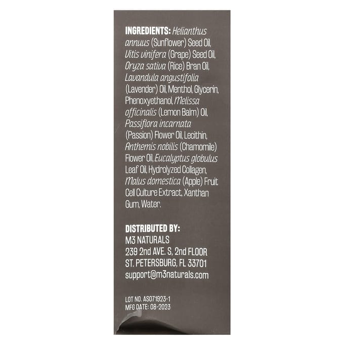 M3 Naturals, Huile de massage à la lavande, 237 ml (240ml) gray