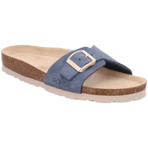 Rohde 5589 55 Slippers Blauw Suede Dames - Blauw - 37