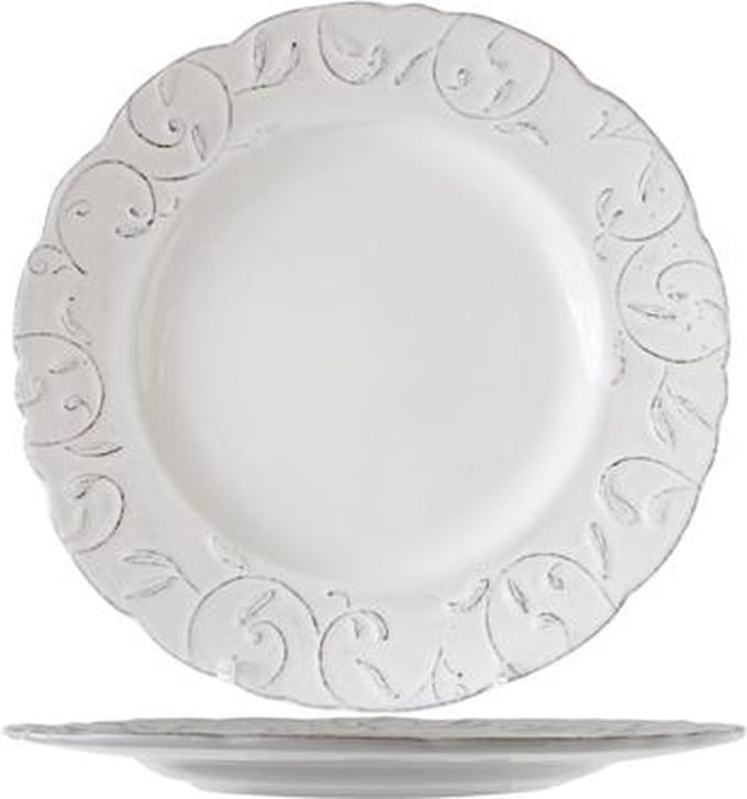 Feston Vine - Dinerbord - Creme (patiné) - D28cm