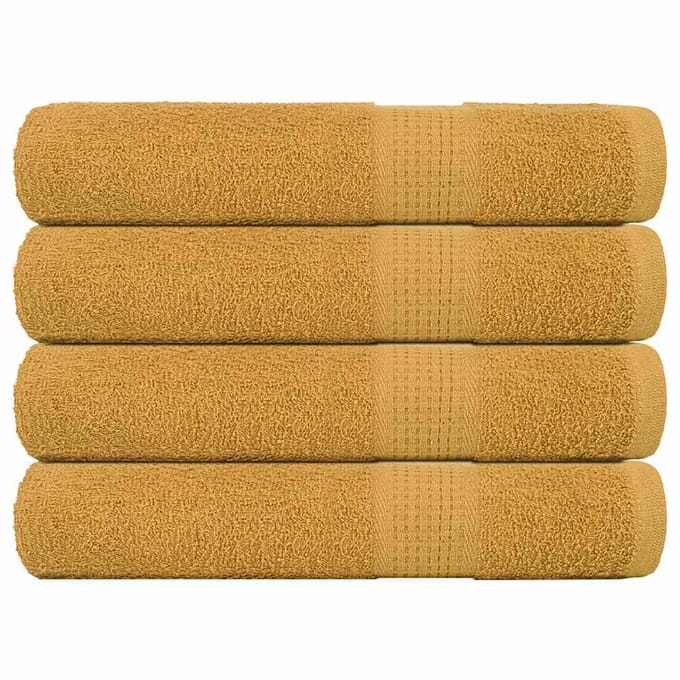 vidaXL - Handdoeken - FROGN - 4 - st - 100x200 - cm - 360 - g/m² - goud