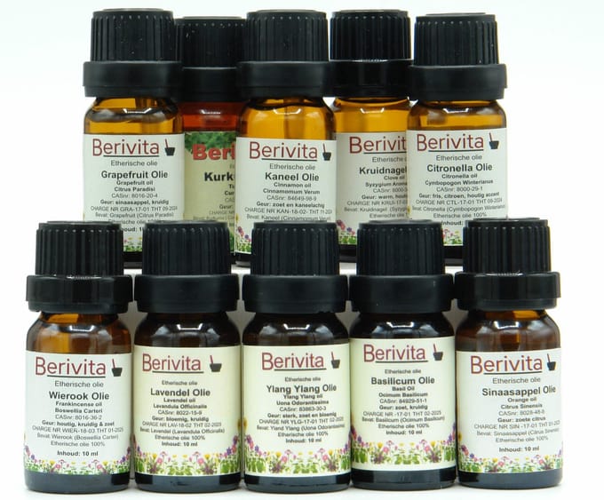 Etherische Olie Set 12x10ml Etherische Oliën - Zuiver en Puur - Essentiële Olie Set Voordeelpakket