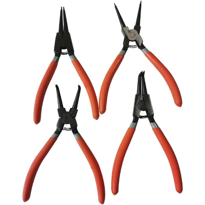 4-delige borgringtangenset borgringhouder Ergonomisch handvat industrieel handgereedschap black