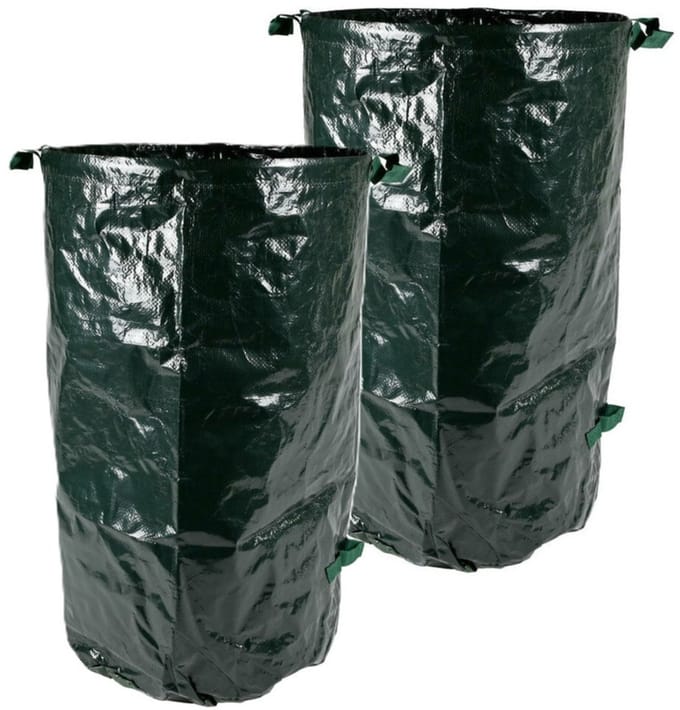 Benson Tuinafvalzak - 2x - opvouwbaar - groot formaat - groen - 110 liter - bladeren opruimen