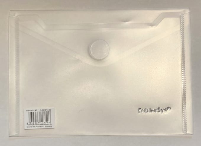 Foldersys 40116-04 Velcro Omslag 180 x 124 mm Transparant - 6 stuk
