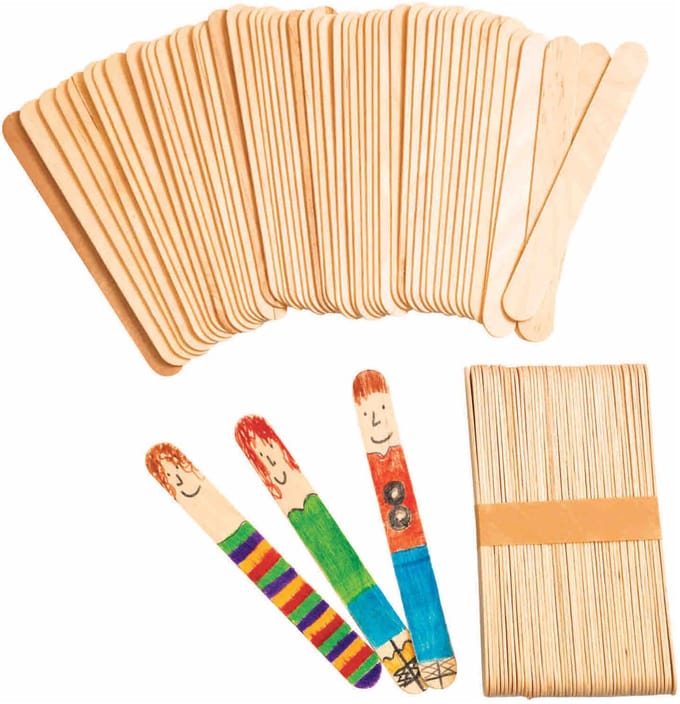 Colorations - Houten knutselstokjes set van 100 voor creatief speelgoed.