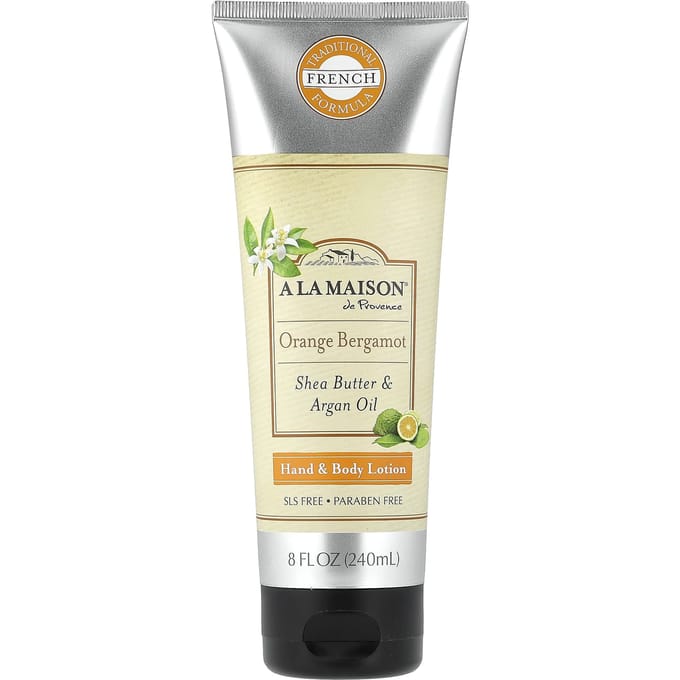 A La Maison de Provence, Lait pour les mains et le corps, Orange Bergamote, 240ml (8 fl oz) beige