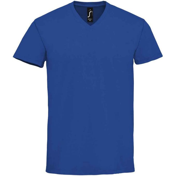 SOLS Heren Imperial V Hals T-shirt (Koningsblauw)